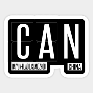 CAN - Guangzhou Airport Code Souvenir or Gift Shirt Apparel Sticker